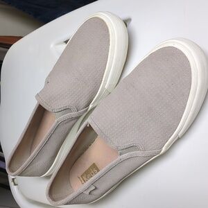 Women's Gray Keds Slip on Sneakers